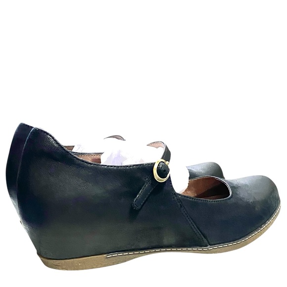 Dansko Black Leather Mary Jane Hidden Wedge Heels – Size 42 (US 11-11.5) - Picture 7 of 14